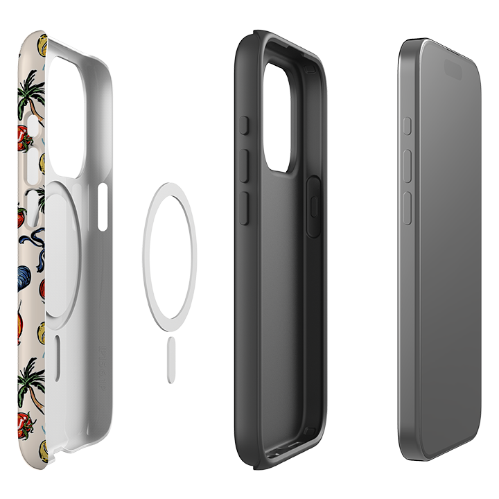 iPhone MagSafe Tough Case - Seafood and Palm Trees
