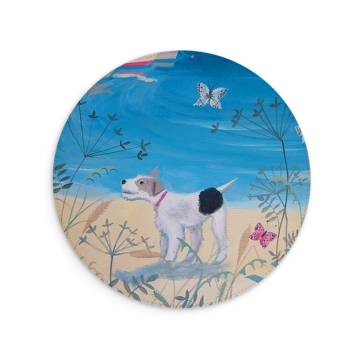 Seaside Dog Mouse Mat By Mary Stubberfield
