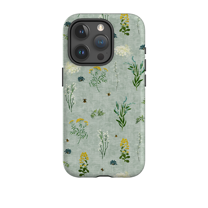 iPhone Tough Case - Song Bird Florals and Bees By Katherine Quinn