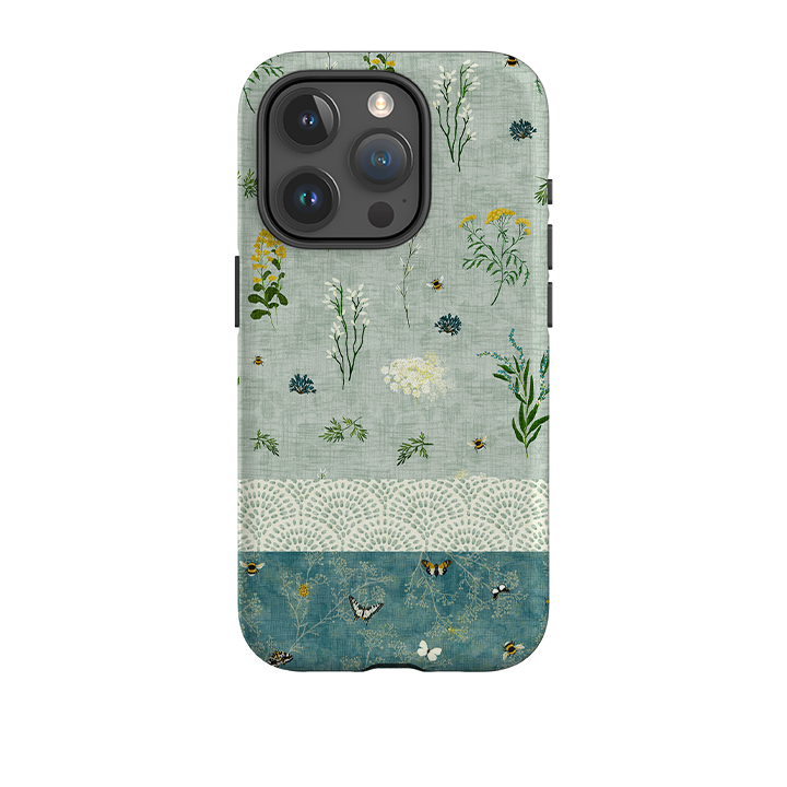 iPhone Tough Case - Song Bird Florals and Bees 2 By Katherine Quinn