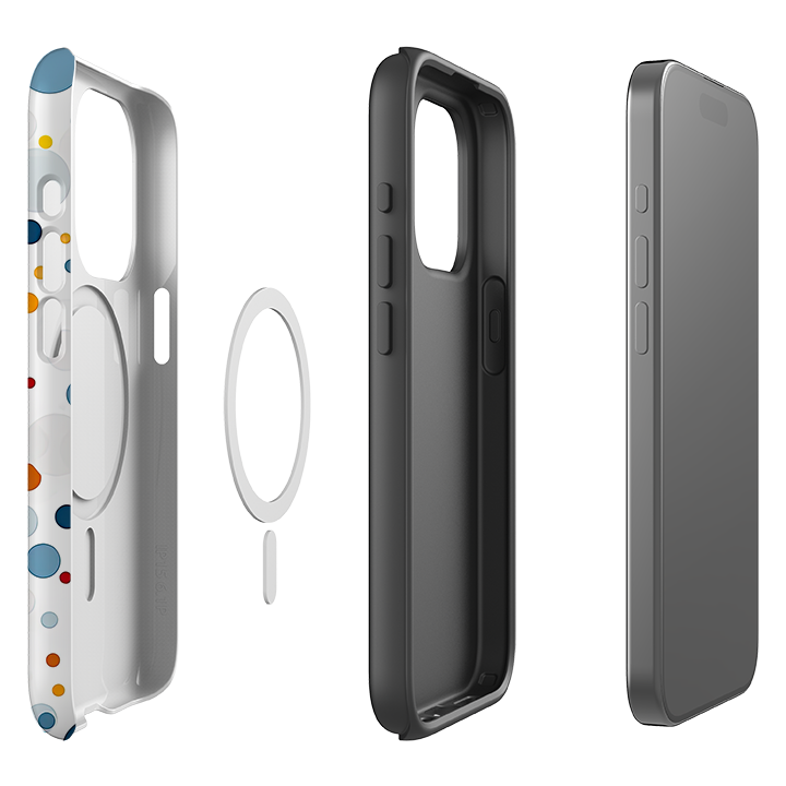 iPhone MagSafe Tough Case - Space Polka Dots