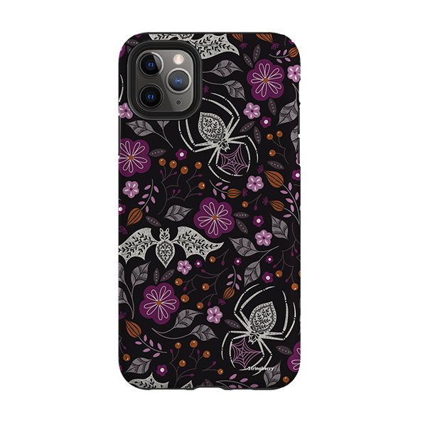 iPhone Tough Case - SpiderBat Black By Jenny Zemanek