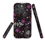 iPhone MagSafe Tough Case -  Spider Bat Pattern Black By Jenny Zemanek