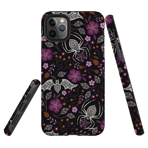 iPhone Tough Case - SpiderBat Black By Jenny Zemanek