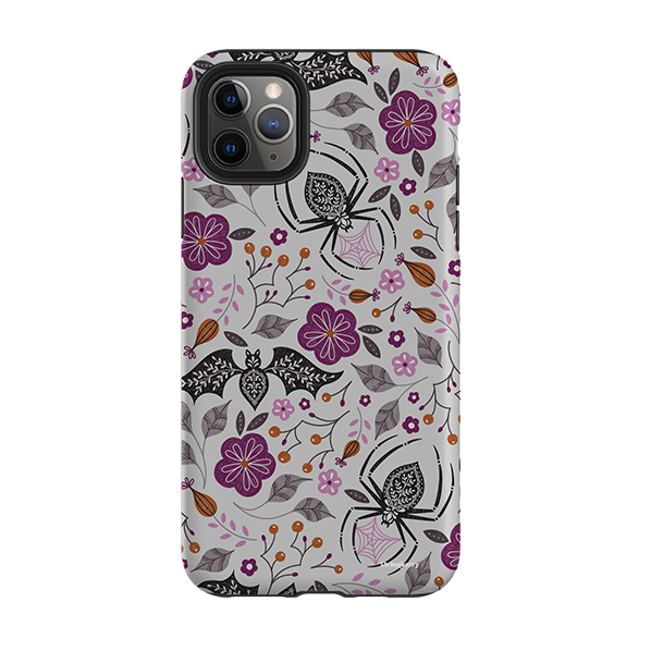 iPhone Tough Case - SpiderBat Grey By Jenny Zemanek