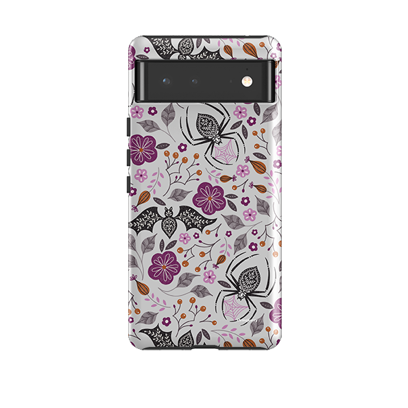 Google Tough Case -  SpiderBat Pattern Grey By Jenny Zemanek