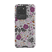 Samsung Tough Case - SpiderBat Pattern Grey By Jenny Zemanek