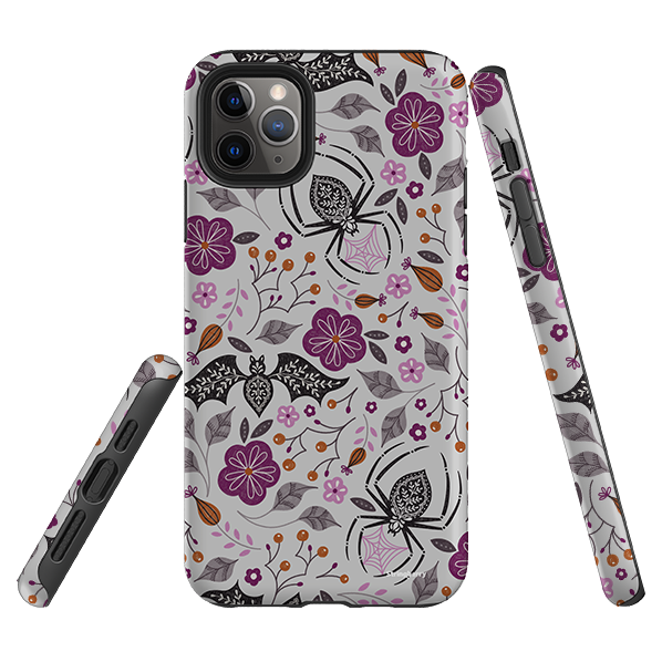 iPhone Tough Case - SpiderBat Grey By Jenny Zemanek