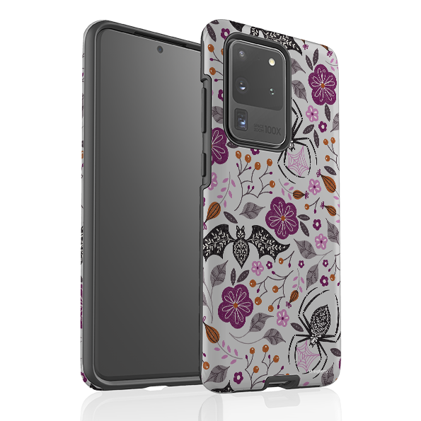 Samsung Tough Case - SpiderBat Pattern Grey By Jenny Zemanek