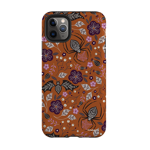iPhone Tough Case - SpiderBat Orange By Jenny Zemanek