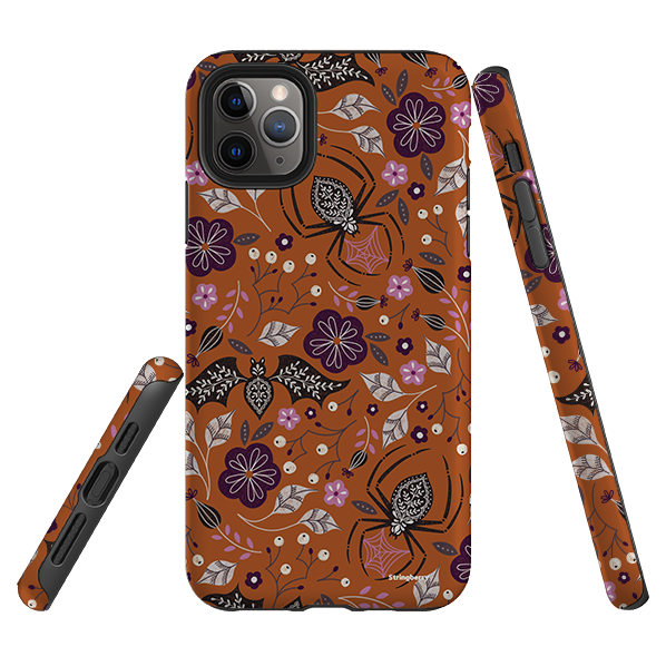 iPhone Tough Case - SpiderBat Orange By Jenny Zemanek