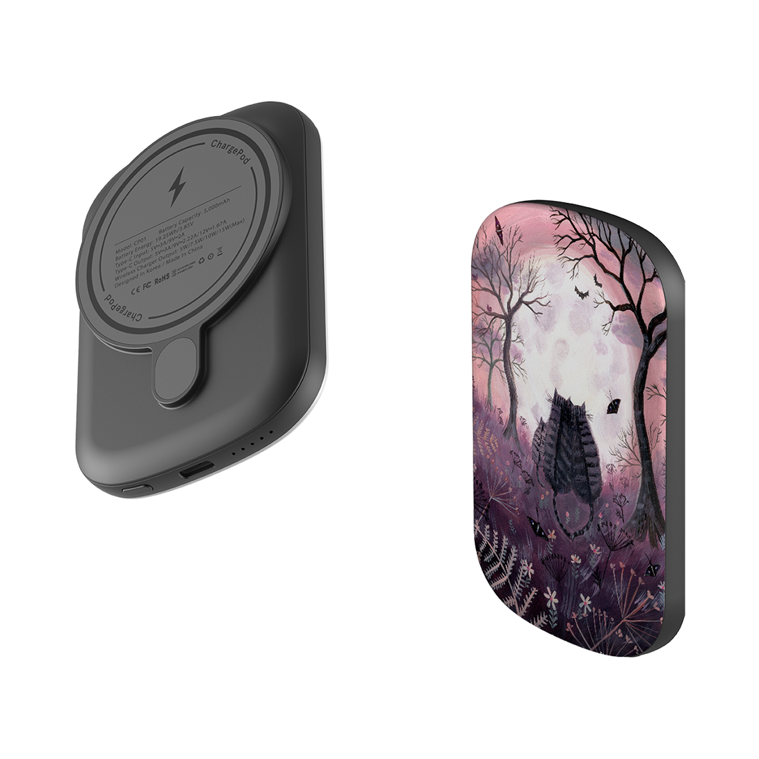 MagSafe Power Bank - Spooky Cats By Mary Stubberfield