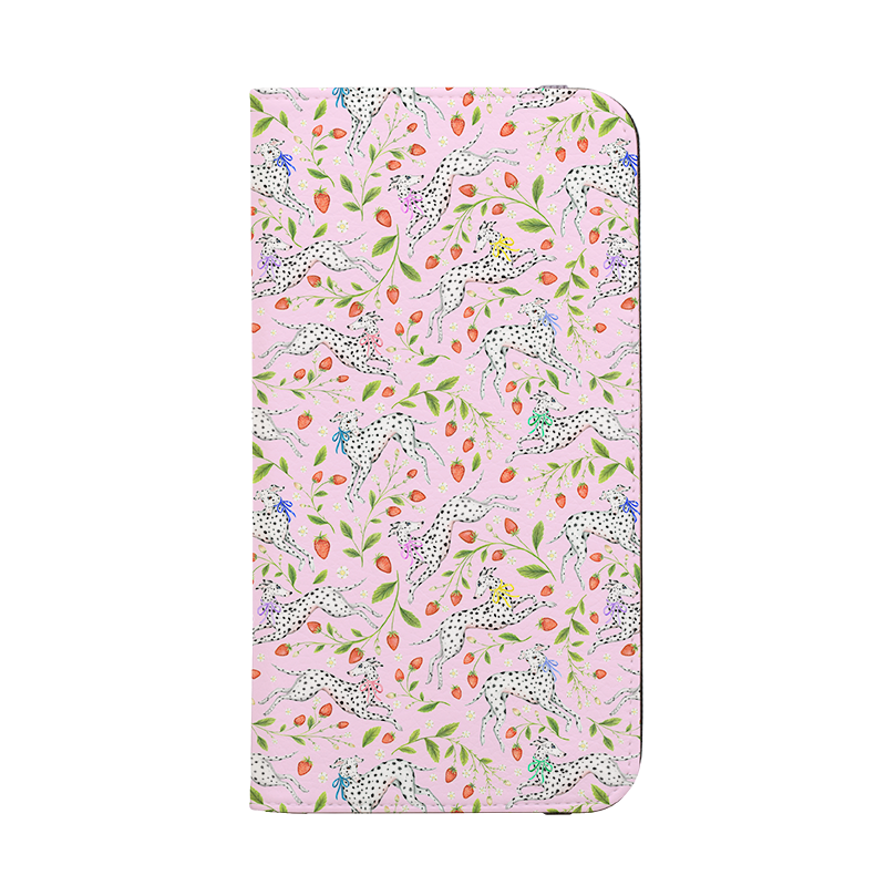 Spots and Strawbs Wallet Case By Catherine Rowe