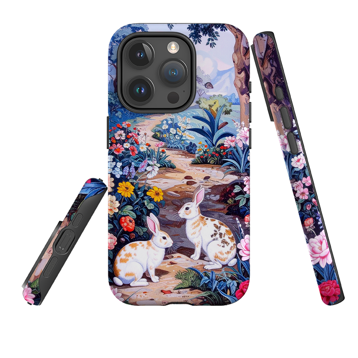 iPhone Tough Case - Spotted Rabbit Garden