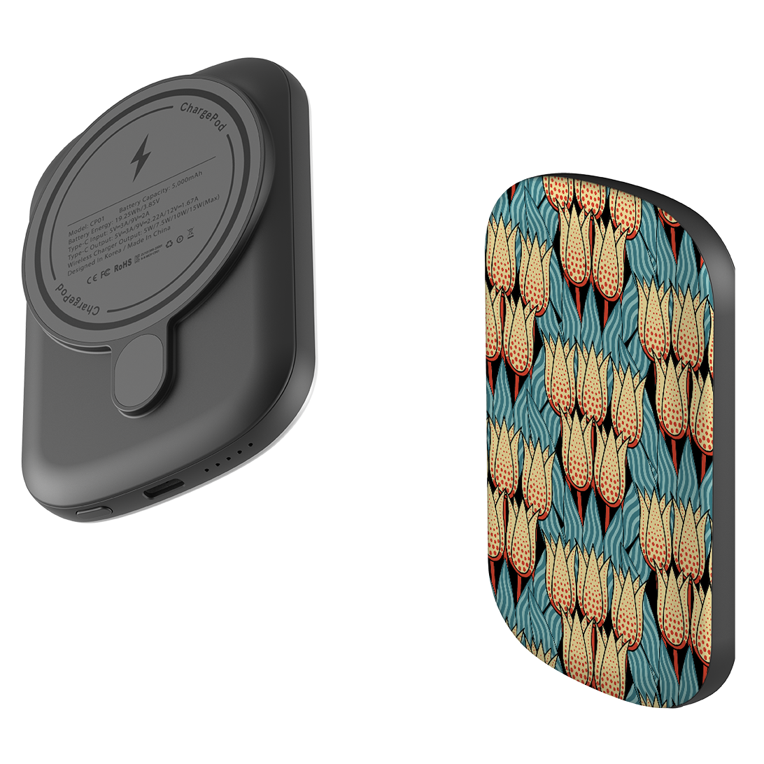MagSafe Power Bank - Spotty Tulip By Cressida Bell