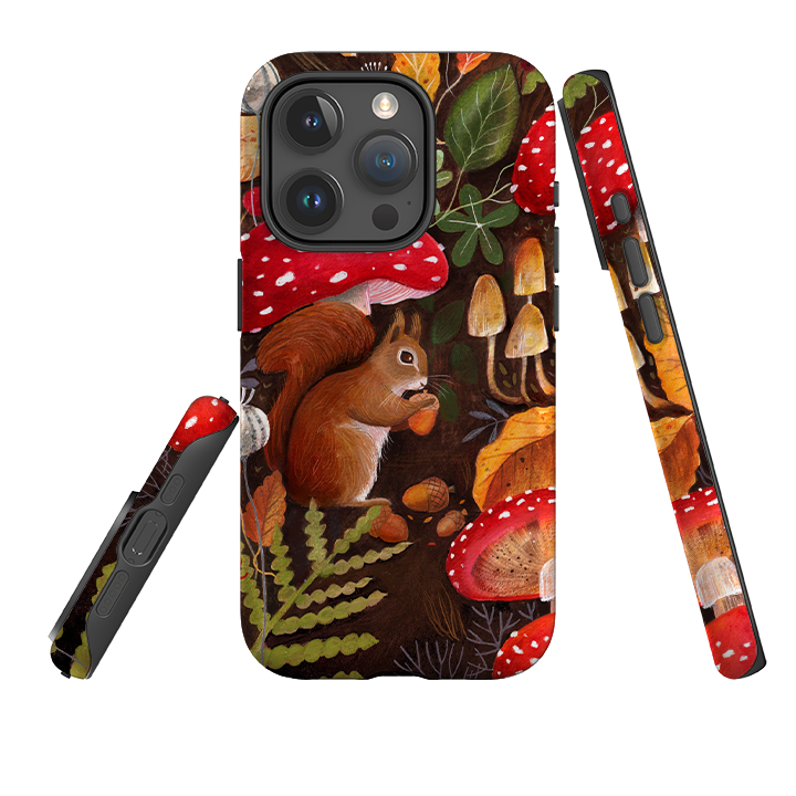 iPhone Tough Case - Squirrel Mushrooms By Bex Parkin