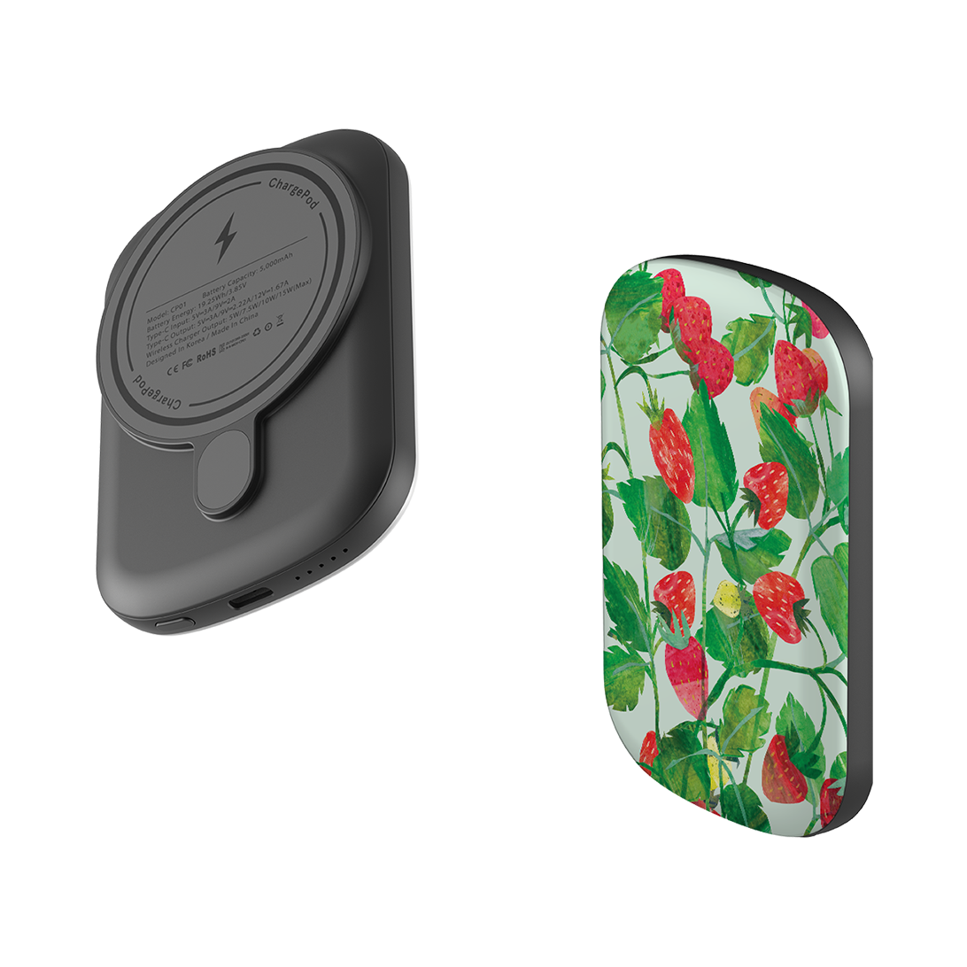 MagSafe Power Bank - Strawberries By Tracey English