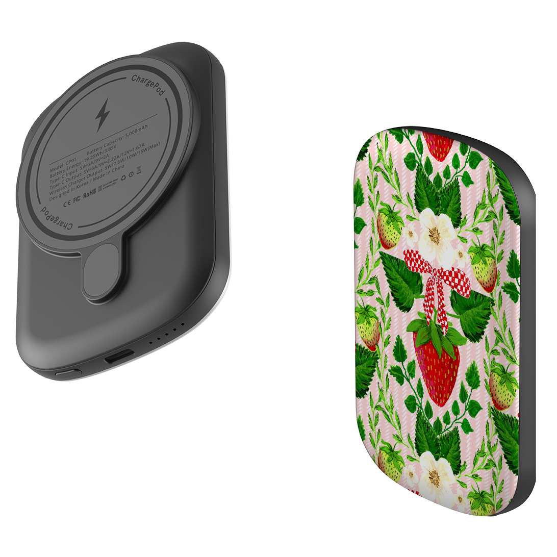 MagSafe Power Bank - Strawberries I By Abby Jacobs