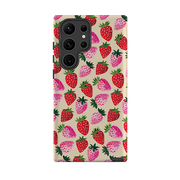 Samsung Tough  Case - Strawberry Scatter Cream By Emma Frances Grant