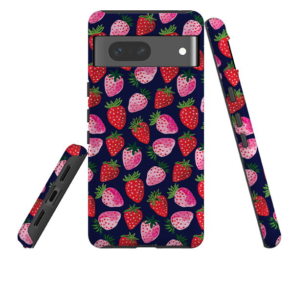 Google Tough Case - Strawberry Scatter Navy By Emma Frances Grant