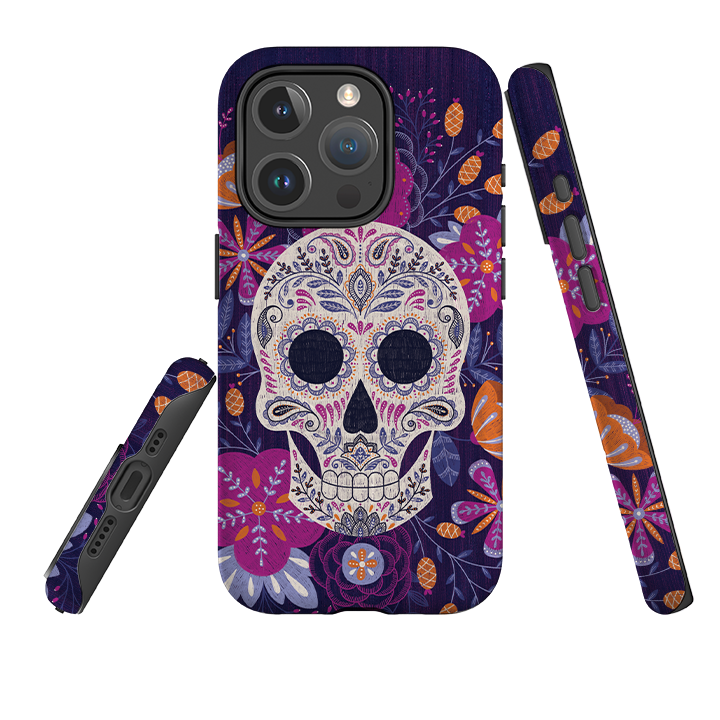 iPhone MagSafe Tough Case -  Sugar Skull By Jenny Zemanek