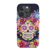 iPhone Tough Case - Sugar Skull Blue By Ali Brookes
