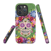 iPhone MagSafe Tough Case -  Sugar Skull Green By Ali Brookes