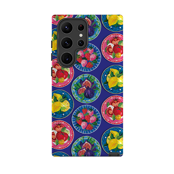 Samsung Tough  Case - Summer Plates Blue By Emma Frances Grant