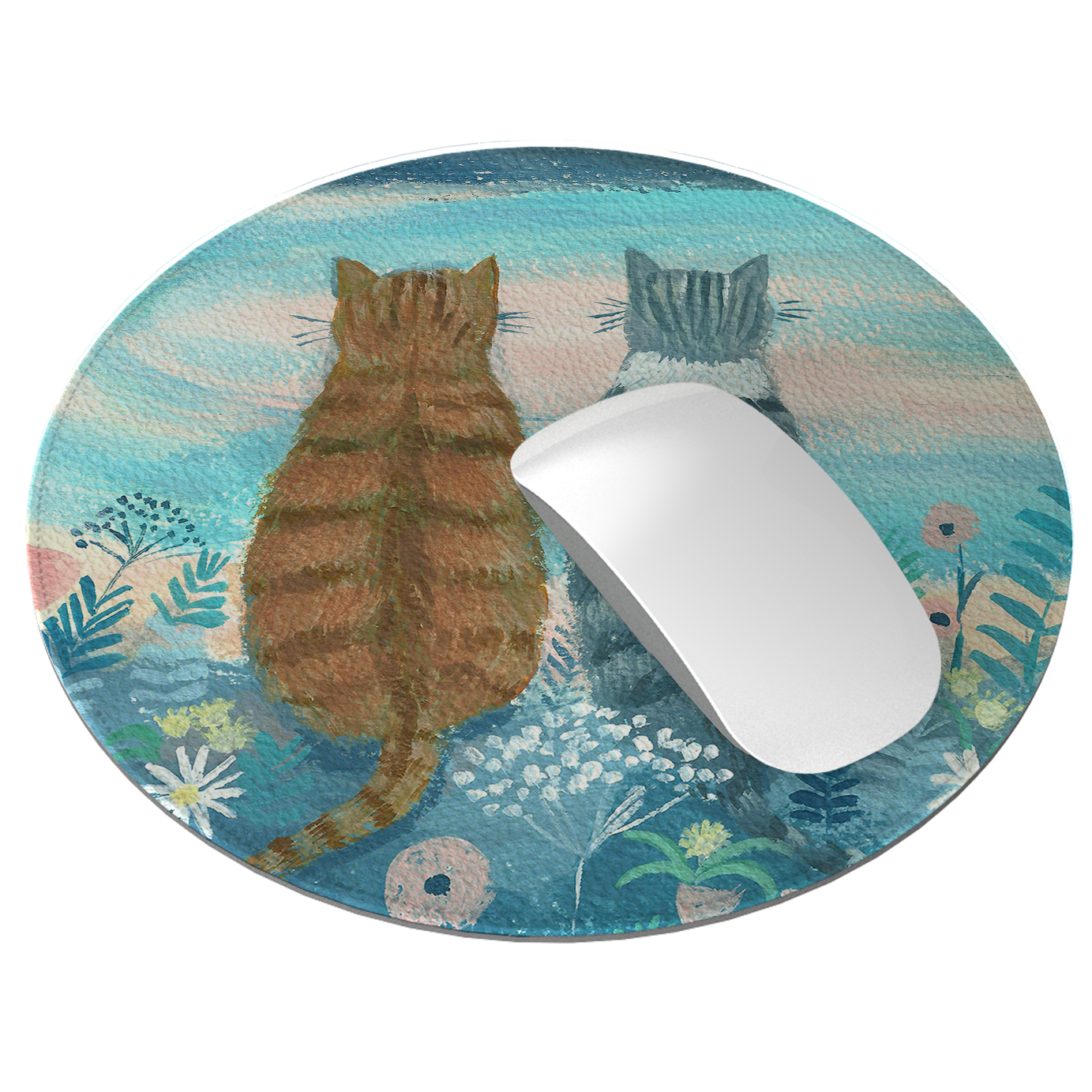 Sunset Cats 2 Mouse Mat By Mary Stubberfield