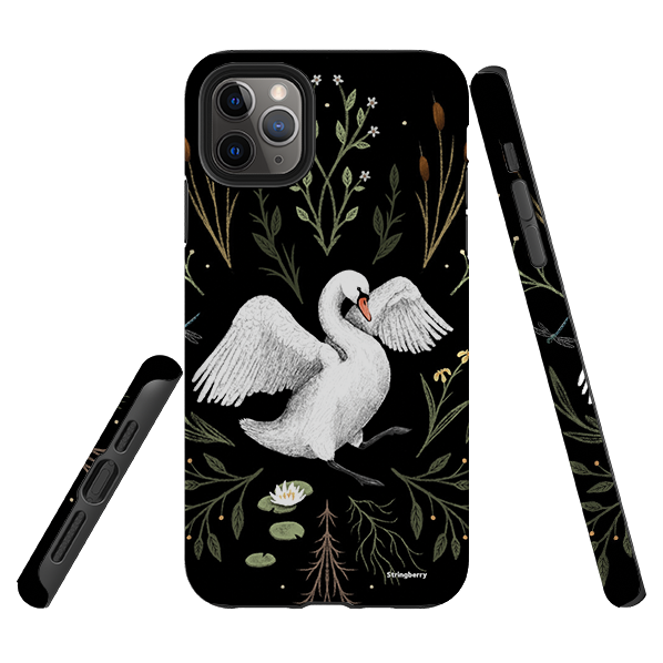 iPhone Tough Case - Swan By Anna Stead