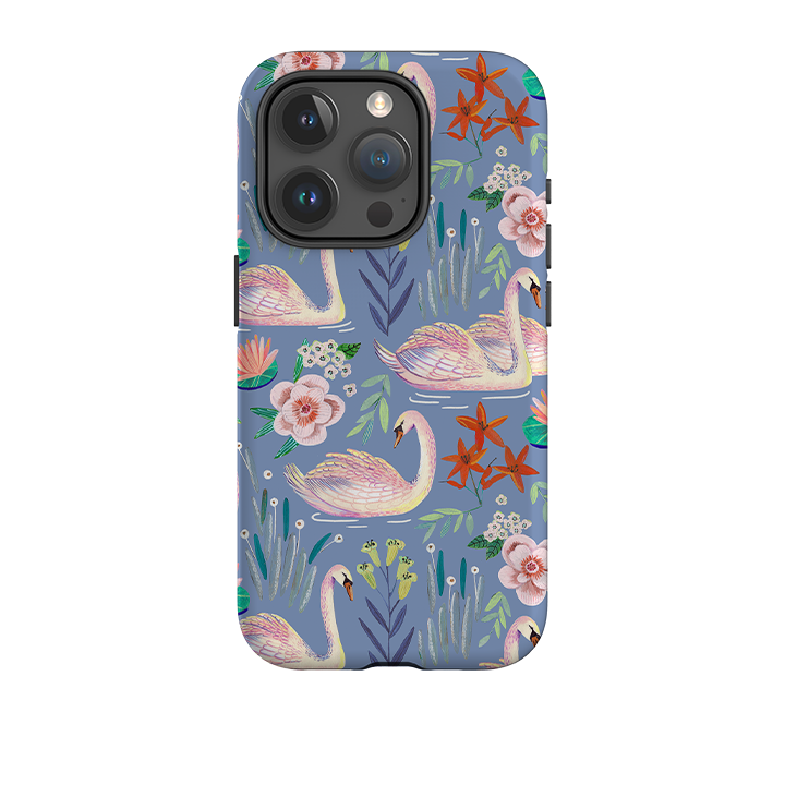 iPhone Tough Case - Swan Pattern By Caroline Bonne Muller
