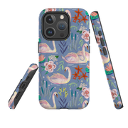 iPhone MagSafe Tough Case -  Swan Pattern By Caroline Bonne Muller