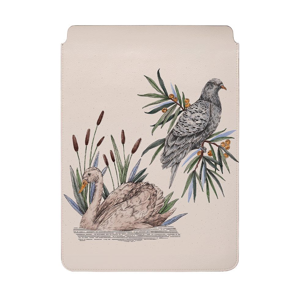 Swan Pigeon By Jade Mosinski Laptop, Kindle & iPad Sleeve