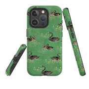 iPhone MagSafe Tough Case - Swans Green By Katherine Quinn