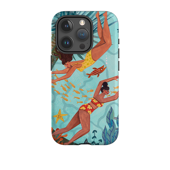 iPhone Tough Case - Swimming By Caroline Bonne Muller