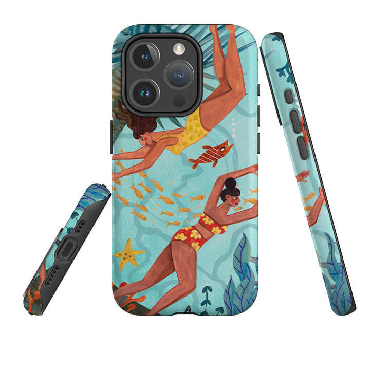 iPhone MagSafe Tough Case -  Swimming By Caroline Bonne Muller