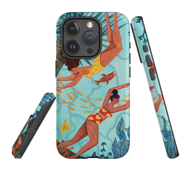 iPhone Tough Case - Swimming By Caroline Bonne Muller