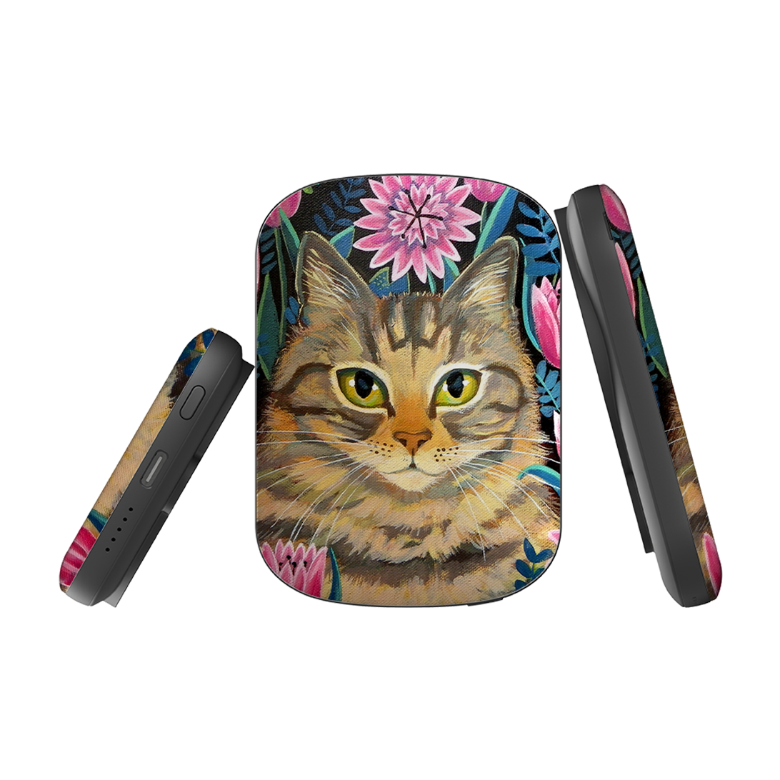 MagSafe Power Bank - Tabby Cat By Mary Stubberfield