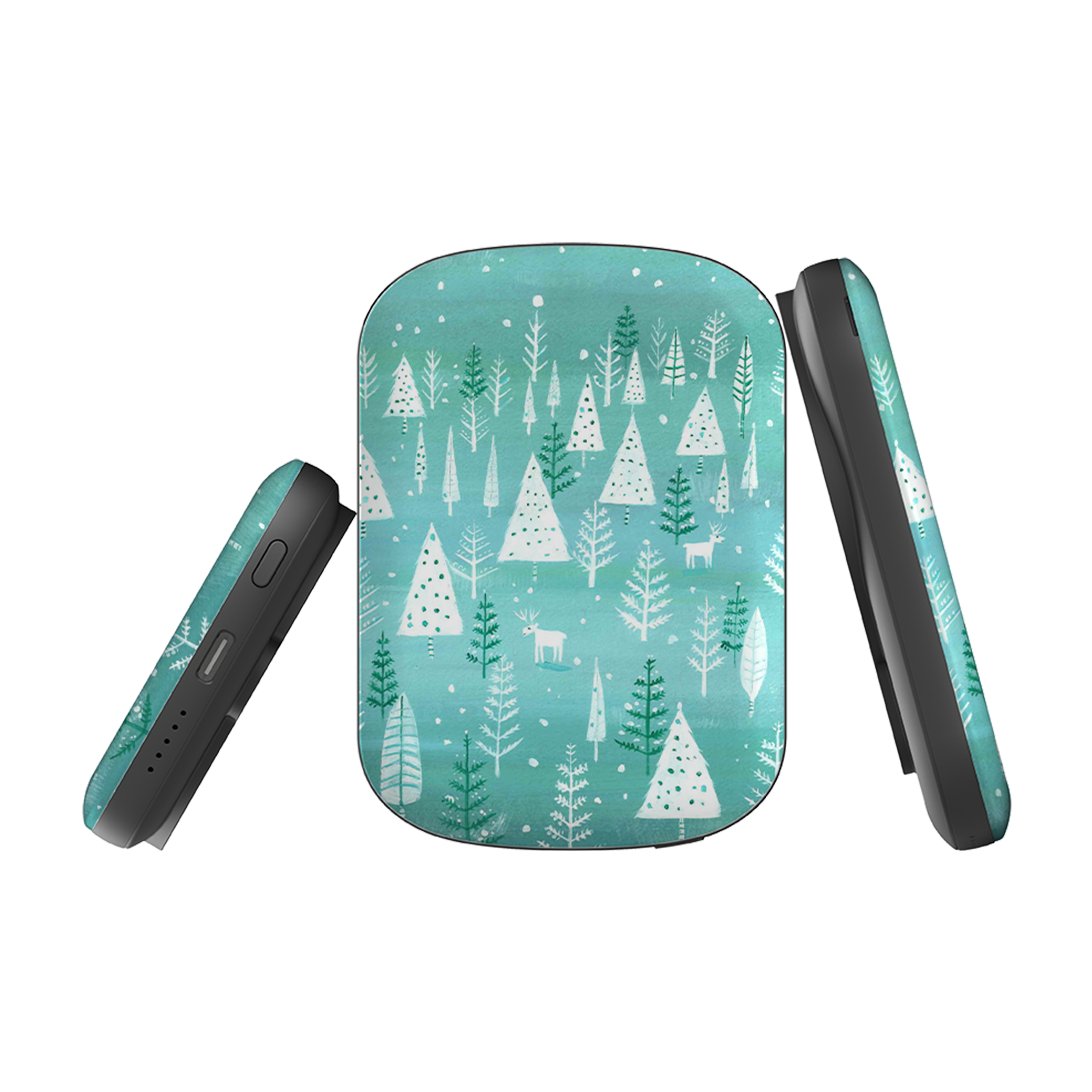 MagSafe Power Bank - Teal Tundra By Mary Stubberfield