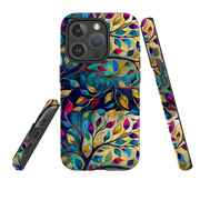 iPhone MagSafe Tough Case - Teal Leaves