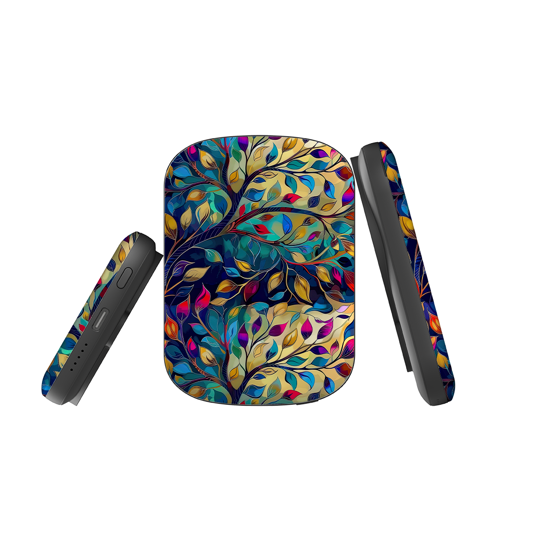 MagSafe Power Bank - Teal Leaves