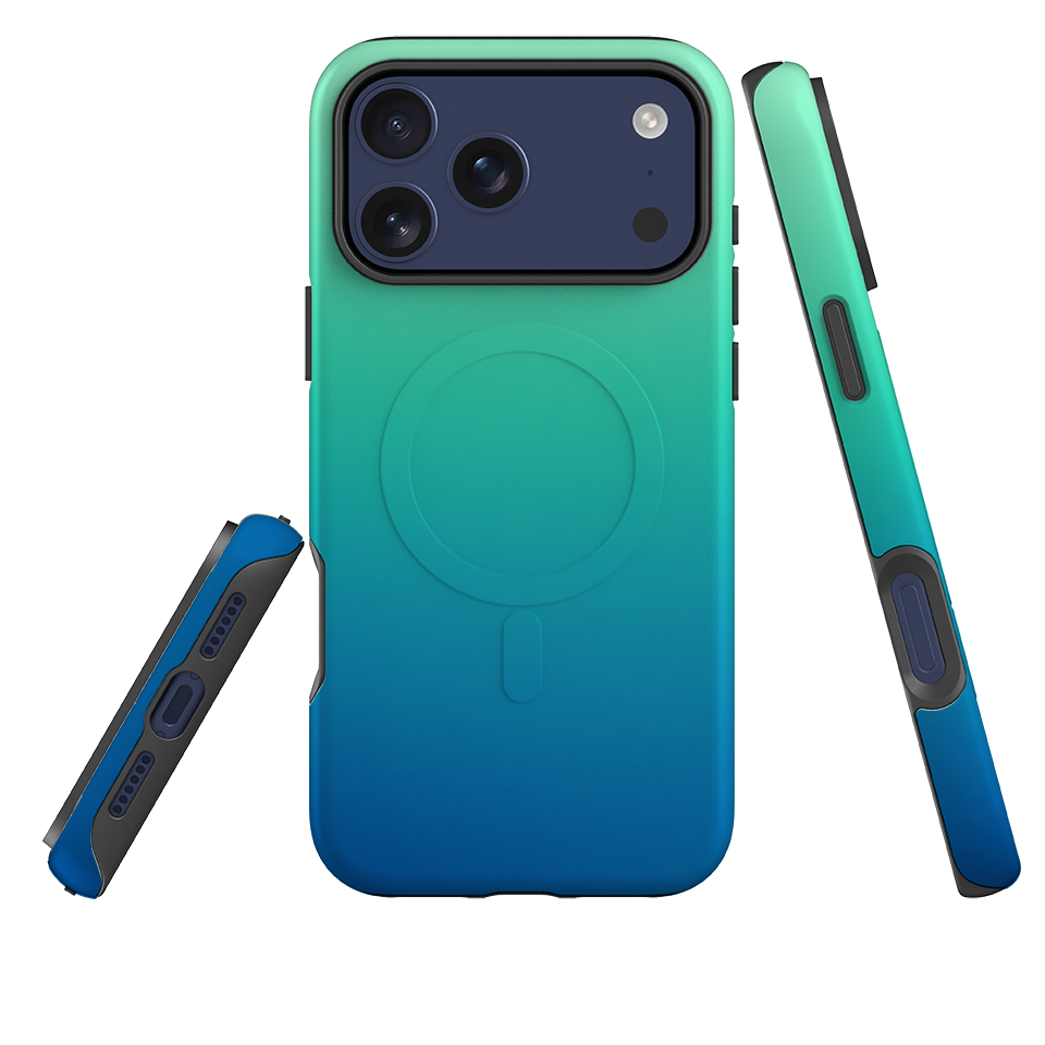 iPhone MagSafe Tough Case - Teal Ombre