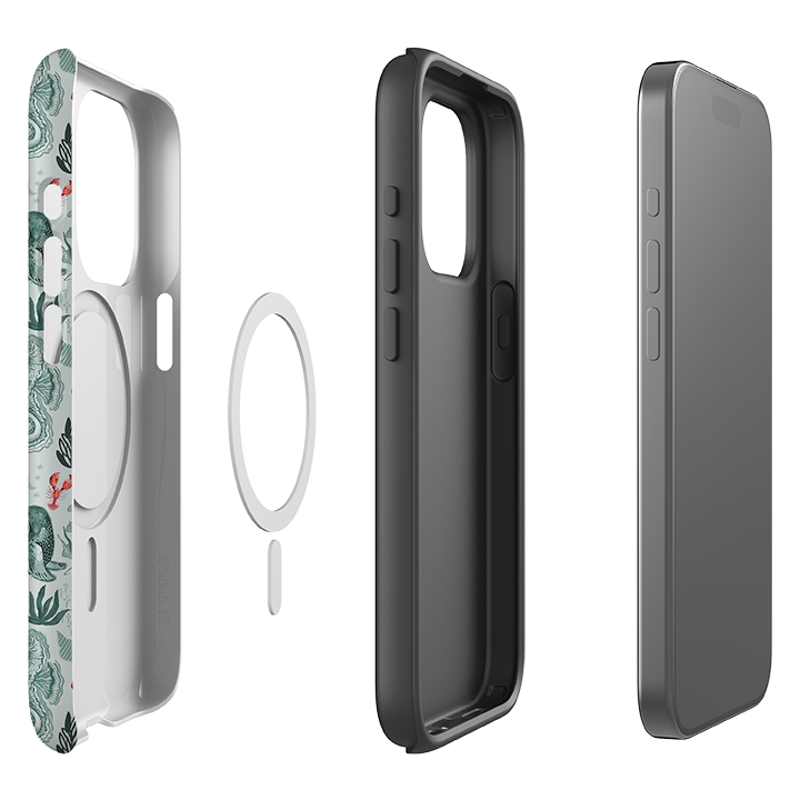 iPhone MagSafe Tough Case - Teal Seals and Lovely Lobsters By Emma Frances Grant