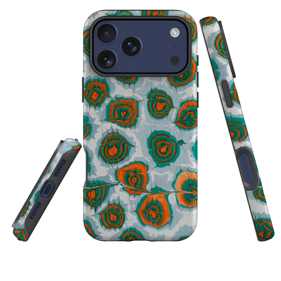 iPhone MagSafe Tough Case - Teal & Orange Marble