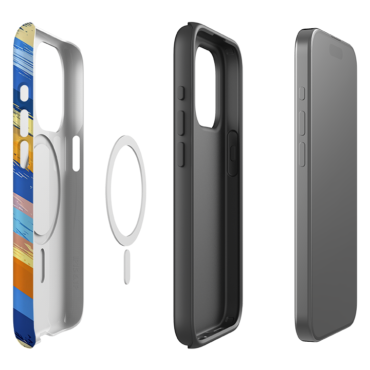 iPhone MagSafe Tough Case - Technicolour Stripes