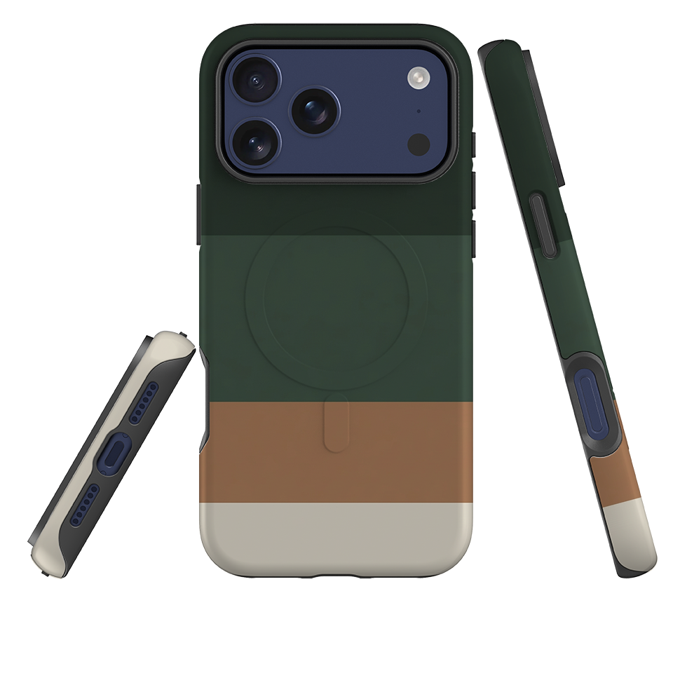 iPhone MagSafe Tough Case - Terracotta and Green Gradient