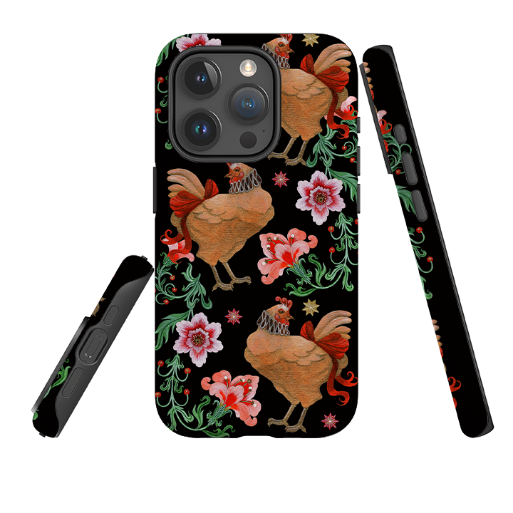 iPhone Tough  Case - Three French Hens By Maria Matos