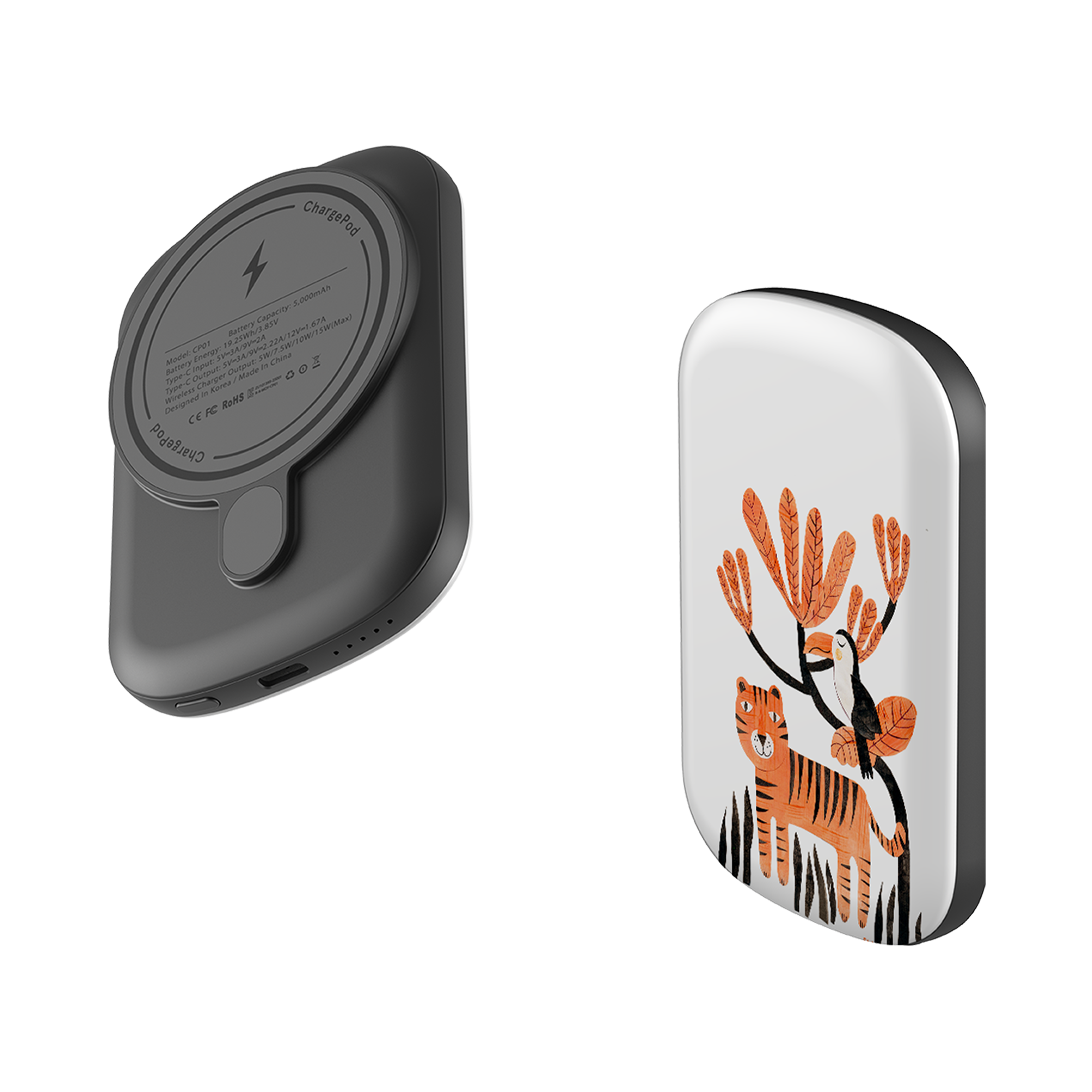 MagSafe Power Bank - Tiger And Toucan By Tracey English