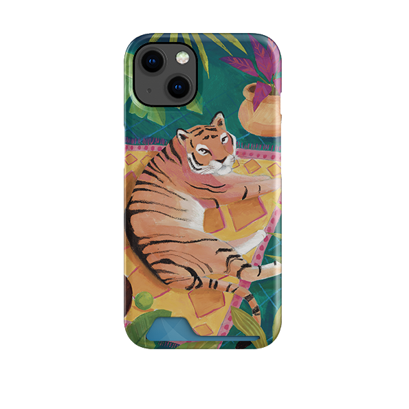 Tiger In Palms By Bex Parkin Case and Card Case