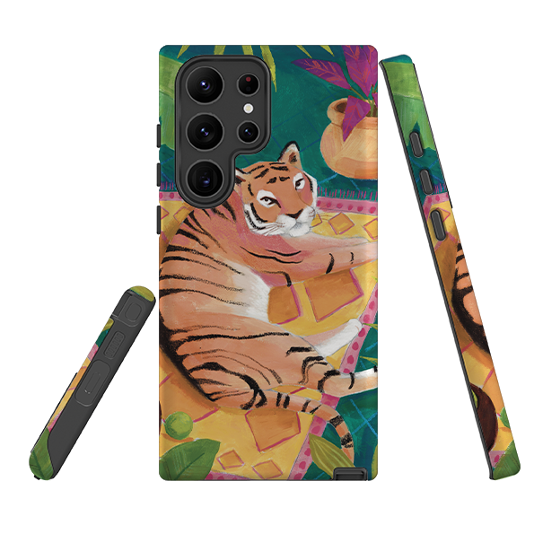 Samsung Tough Case - Tiger In Palms By Bex Parkin